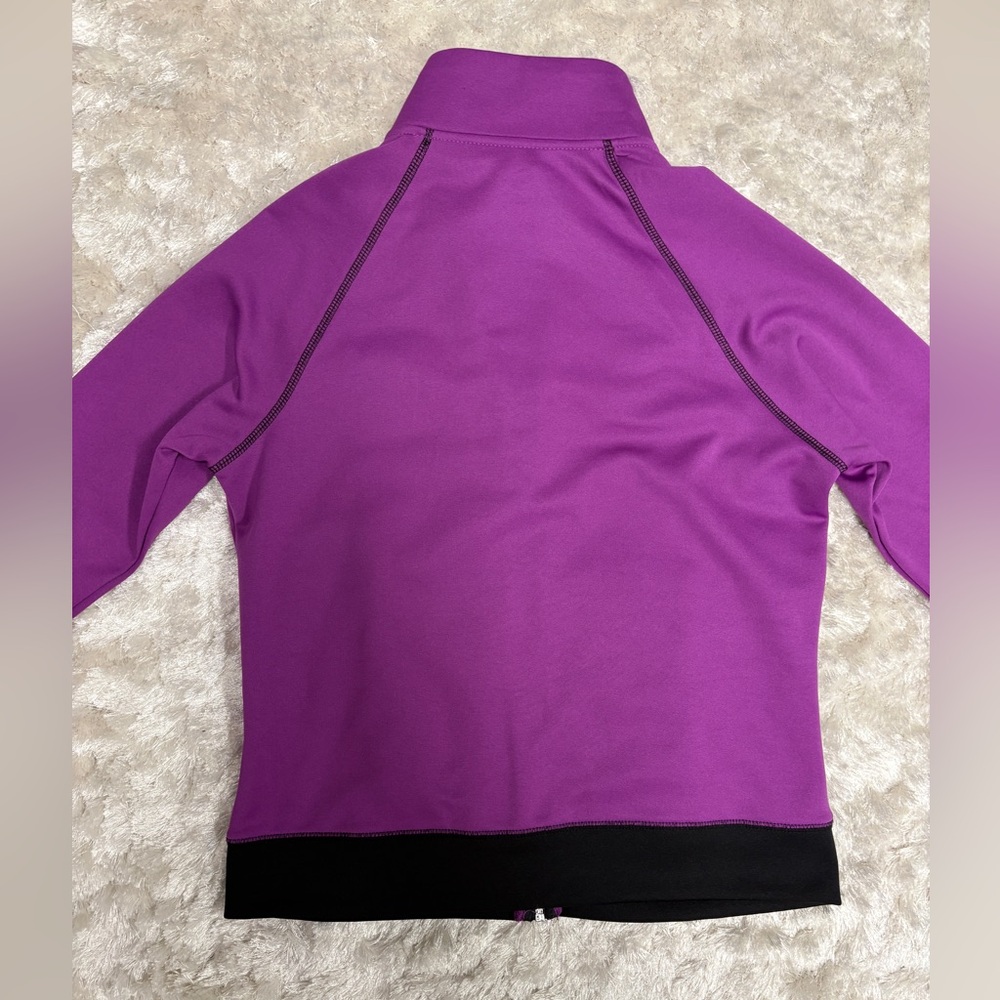 Be inspired Women’s S Purple & Black Athletic Workout Zip Up Jacket - Picture 5 of 7